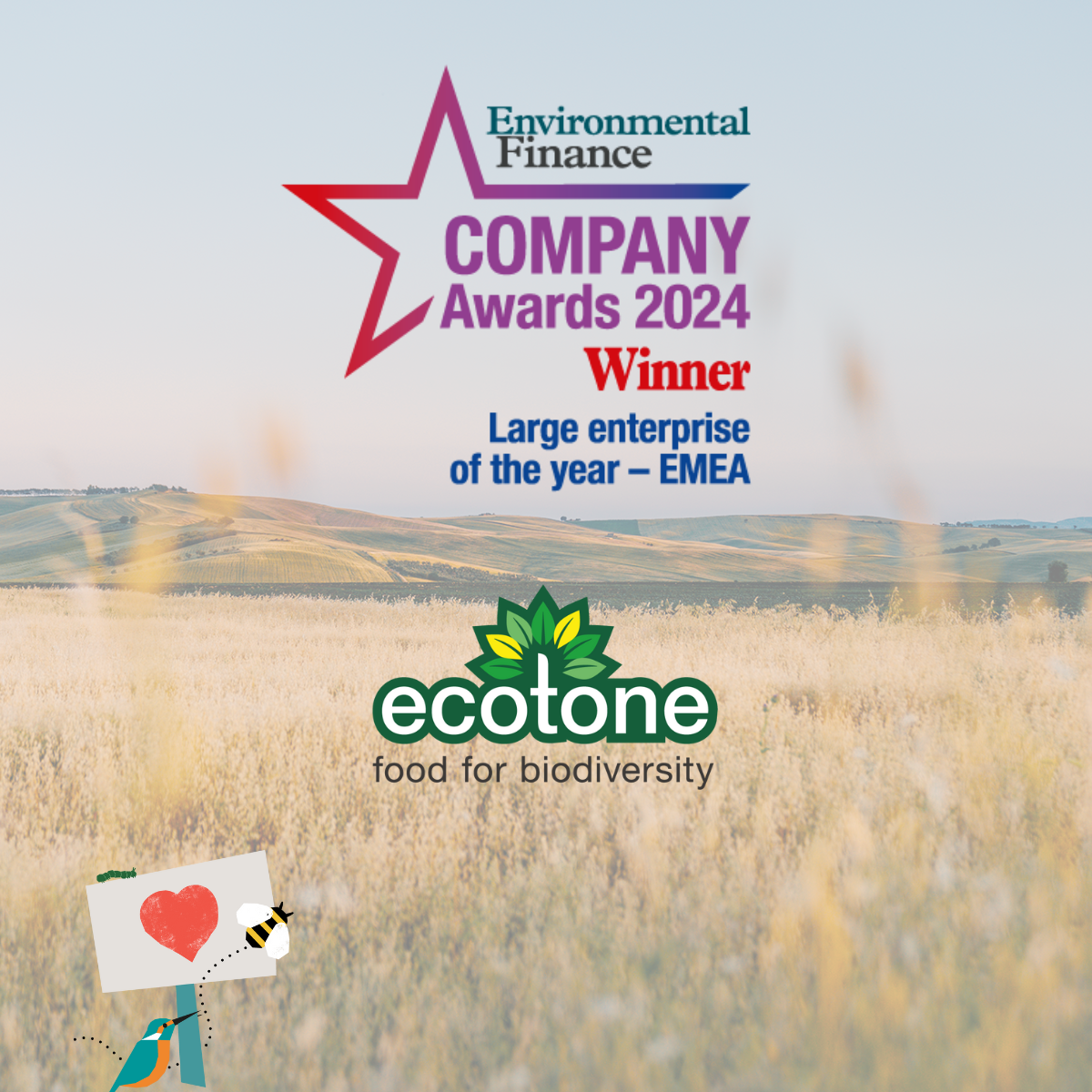 Ecotone wins the Large Enterprise of the Year EMEA award in the 2024 Sustainable Company Awards!